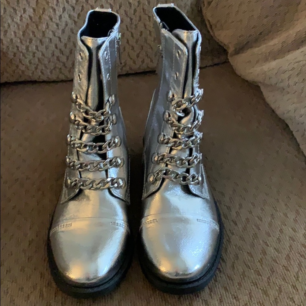 Brand new silver boots